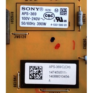 FUENTE DE PODER PARA TV SONY / NUMERO DE PARTE 147459511 / 1-893-297-21 / APS-369 / 1-893-297-11 / APS-369/C(CH) / 1-474-595-11 / MODELOS XBR-65X800B / XBR-65X850B / KD-65X8500B